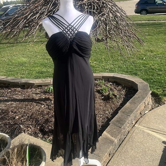 Vintage Y2K Womens Dress Whimsigoth Fairy 90s Fairy Vamp Goth black Maxi medium - Picture 1 of 17